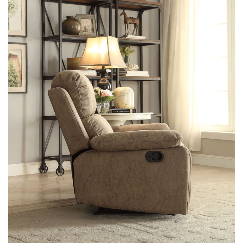 Bina Taupe Polished Microfiber Recliner