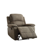 Bina Gray Polished Microfiber Recliner