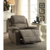 Bina Gray Polished Microfiber Recliner