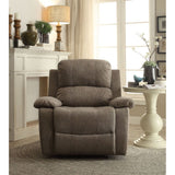 Bina Gray Polished Microfiber Recliner