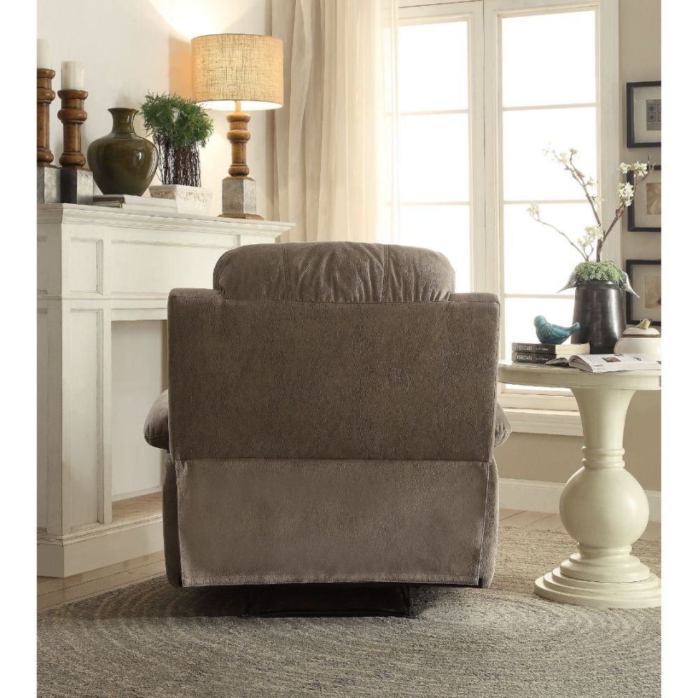 Bina Gray Polished Microfiber Recliner