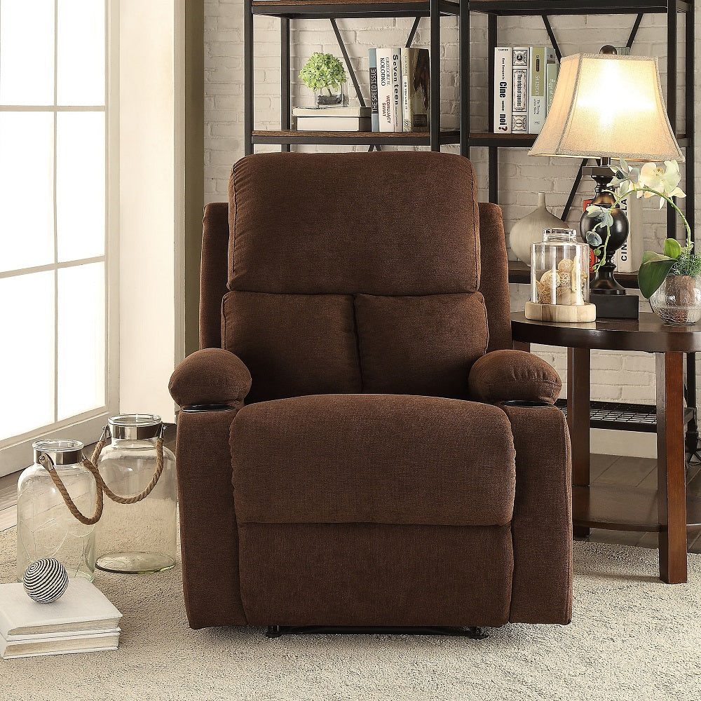 Rosia Chocolate Velvet Recliner