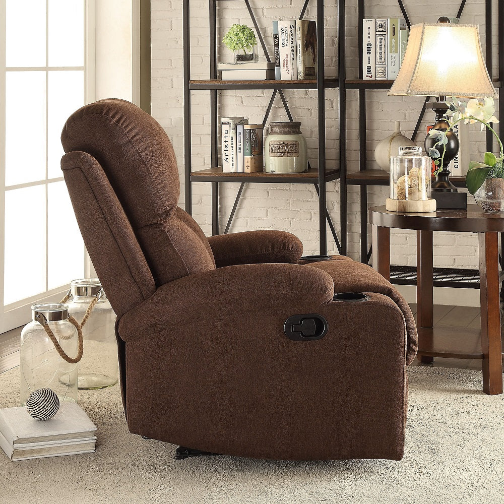 Rosia Chocolate Velvet Recliner