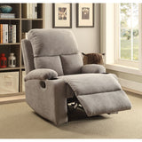 Rosia Gray Velvet Recliner