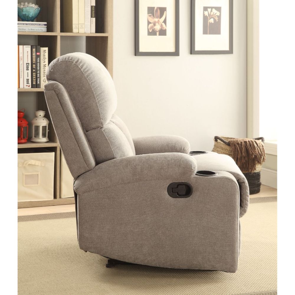 Rosia Gray Velvet Recliner