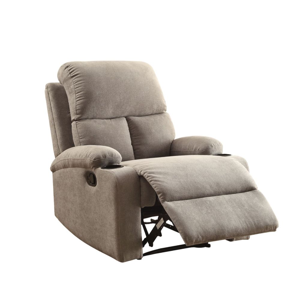 Rosia Gray Velvet Recliner