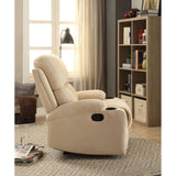 Rosia Beige Velvet Recliner