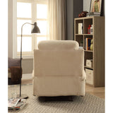 Rosia Beige Velvet Recliner