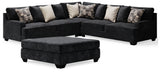 Lavernett 3-Piece Sectional and Oversized Ottoman