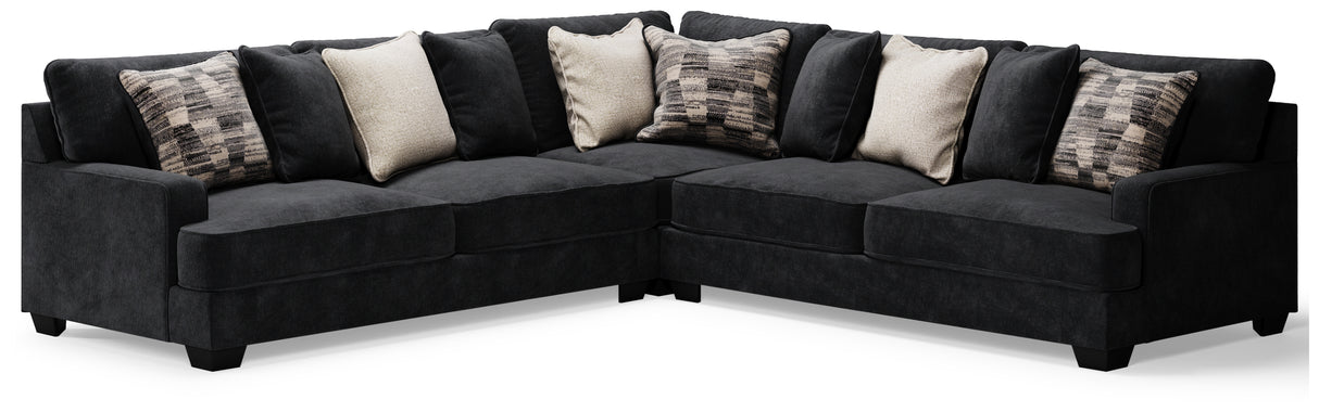 Lavernett 3-Piece Sectional and Oversized Ottoman