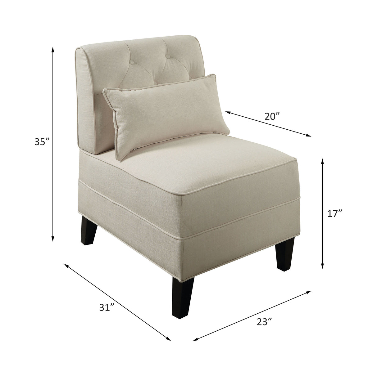 Susanna Cream Linen Accent Chair