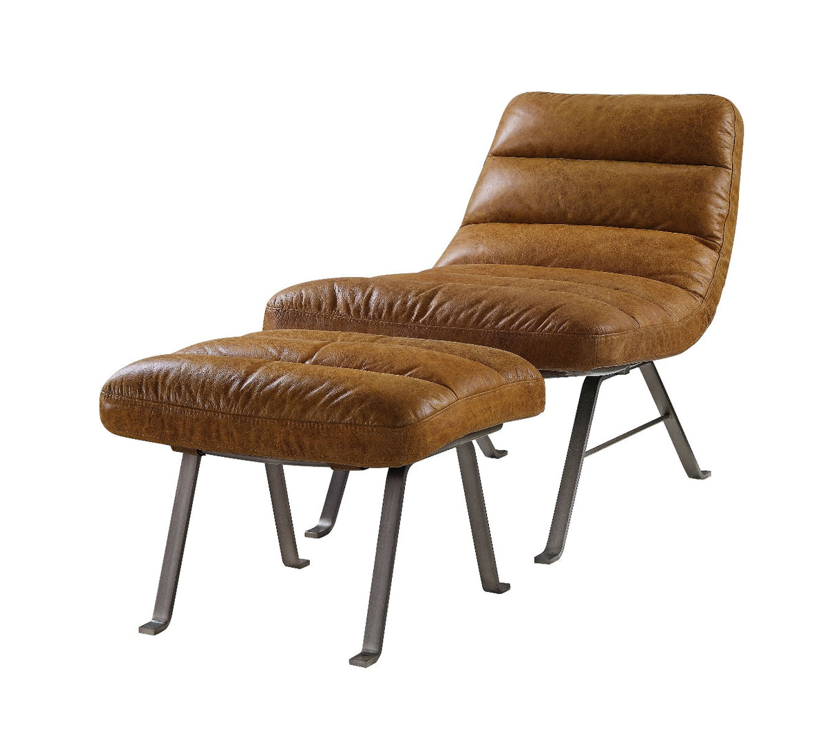 Bison Toffee Top Grain Leather Accent Chair