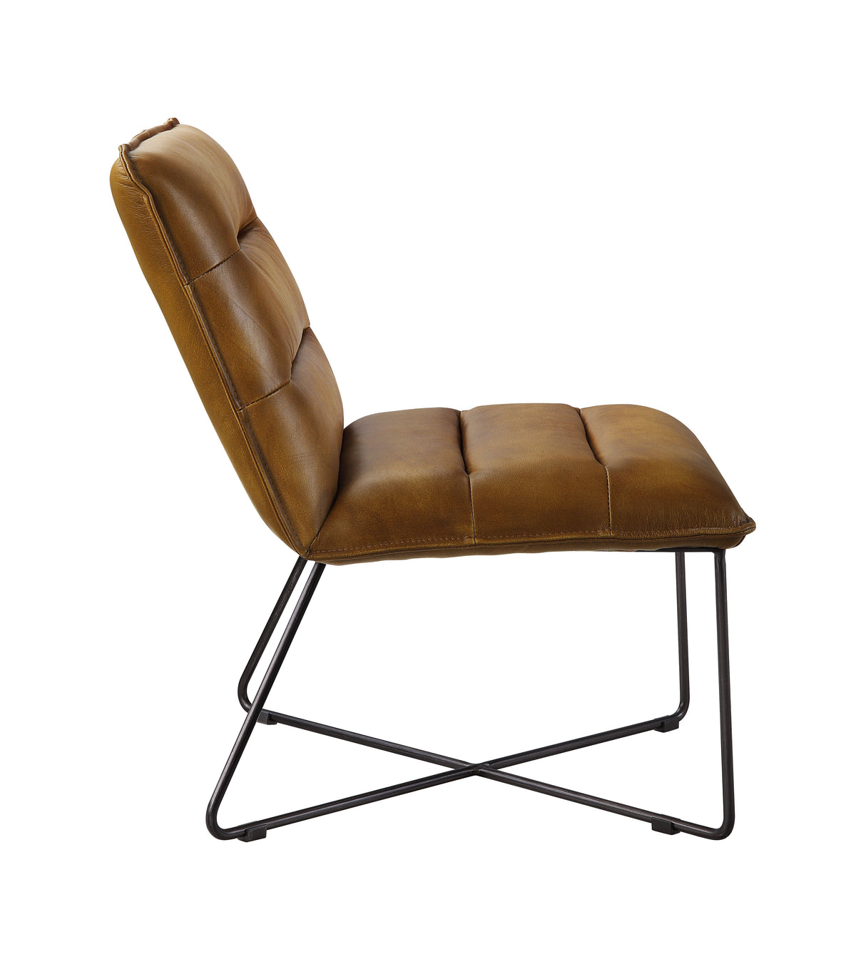 Balrog Saddle Brown Top Grain Leather Accent Chair