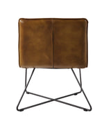 Balrog Saddle Brown Top Grain Leather Accent Chair