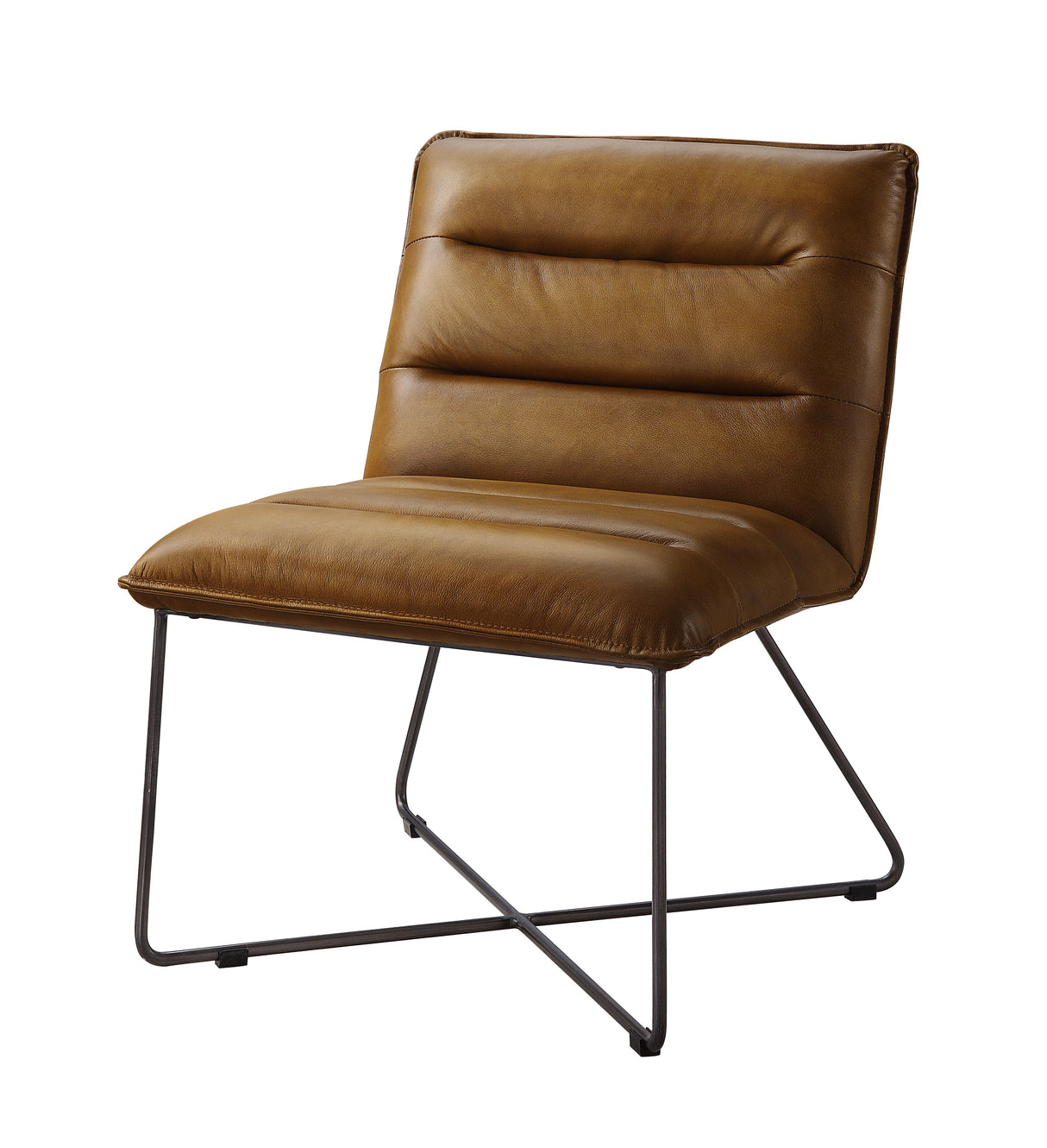 Balrog Saddle Brown Top Grain Leather Accent Chair