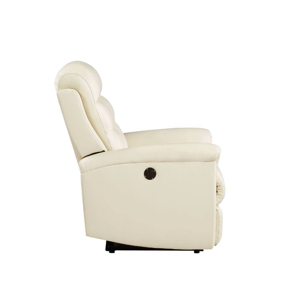 Ava Beige Top Grain Leather Match Recliner