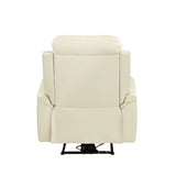 Ava Beige Top Grain Leather Match Recliner