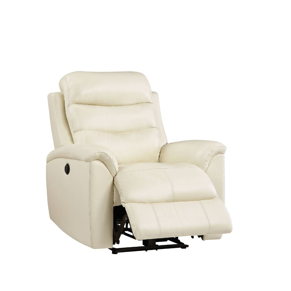 Ava Beige Top Grain Leather Match Recliner