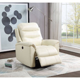 Ava Beige Top Grain Leather Match Recliner