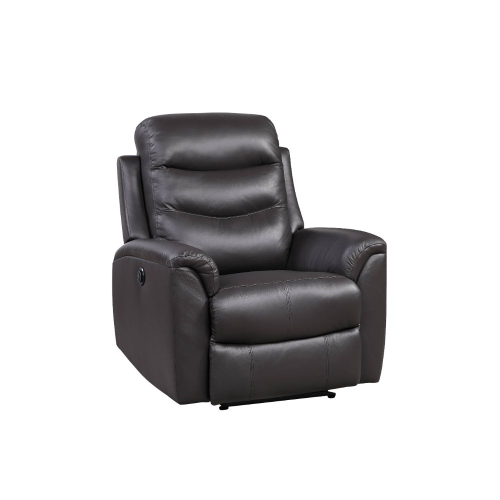 Ava Brown Top Grain Leather Match Recliner