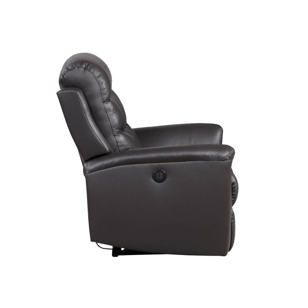 Ava Brown Top Grain Leather Match Recliner