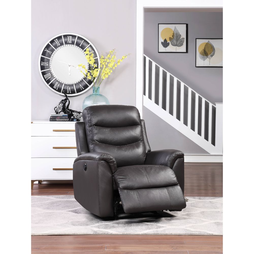 Ava Brown Top Grain Leather Match Recliner