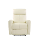 Blane Beige Top Grain Leather Match Recliner