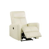 Blane Beige Top Grain Leather Match Recliner