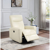 Blane Beige Top Grain Leather Match Recliner