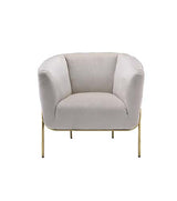 Carlson Beige Velvet & Gold Finish Accent Chair