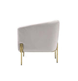 Carlson Beige Velvet & Gold Finish Accent Chair