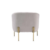 Carlson Beige Velvet & Gold Finish Accent Chair