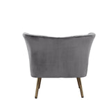 Reese Gray Velvet & Gold Finish Accent Chair