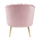 Colla Blush Pink Velvet & Gold Finish Accent Chair