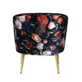 Colla Black Velvet & Gold Finish Accent Chair