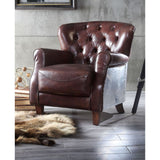 Brancaster Vintage Brown & Aluminum Accent Chair