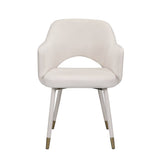 Applewood Cream Velvet & Gold Finish Accent Chair