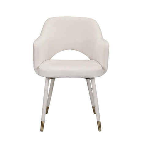 Applewood Cream Velvet & Gold Finish Accent Chair