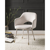 Applewood Cream Velvet & Gold Finish Accent Chair