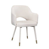 Applewood Cream Velvet & Gold Finish Accent Chair