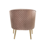 Benny Pink Velvet & Gold Finish Accent Chair