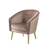 Benny Pink Velvet & Gold Finish Accent Chair