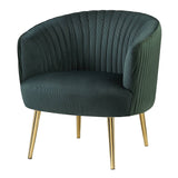 Sigurd Velvet & Gold Finish Accent Chair