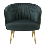 Sigurd Velvet & Gold Finish Accent Chair