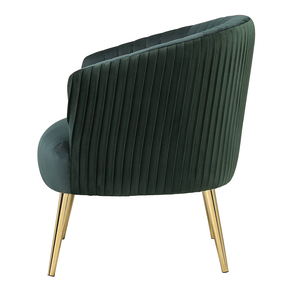 Sigurd Velvet & Gold Finish Accent Chair