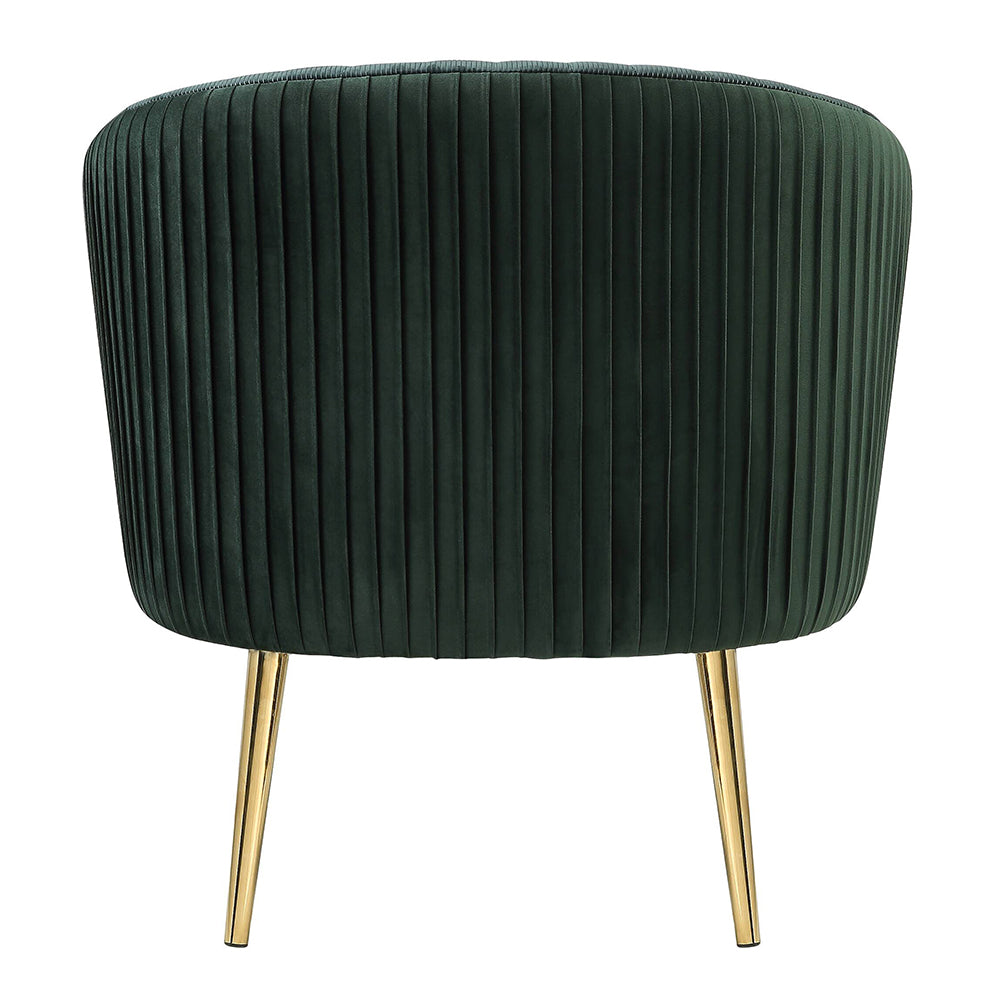 Sigurd Velvet & Gold Finish Accent Chair