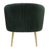 Sigurd Velvet & Gold Finish Accent Chair