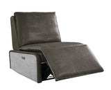 Metier Gray Top Grain Leather & Aluminum Recliner