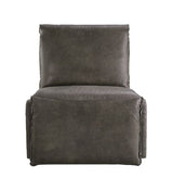 Metier Gray Top Grain Leather & Aluminum Recliner