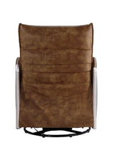 Qalurne Two Tone Mocha Top Grain Leather & Aluminum Recliner